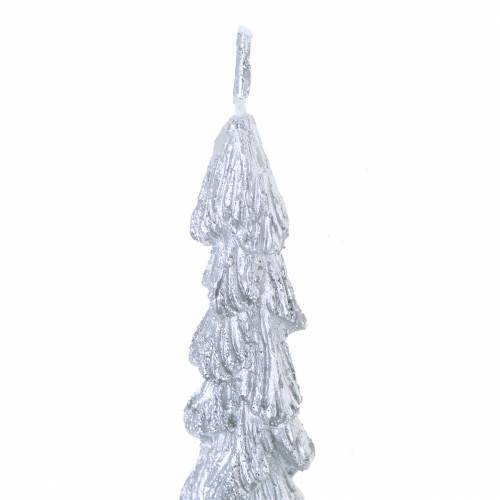 Spitzkerzen Tanne Silber 30mm×260mm 2St