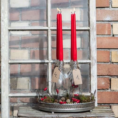 Spitzkerzen 250/23 rubin (12St.) | Floristik21.de