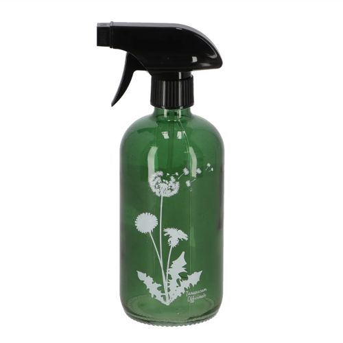 Glassprühflasche 21 cm mit weißem Wildblumen-Pflanzendruck für Pflanzenpflege und Floristik | Floristik21.de