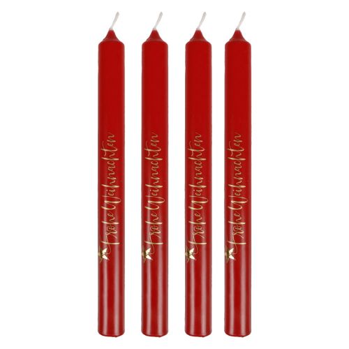 Weihnachtskerzen Stabkerzen Weihnachten Rot 25cm 4St