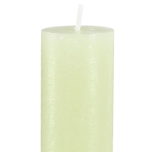 Artikel Durchgefärbte Stabkerzen Lime Grün 34x300mm, 4er-Set für Floristik und Dekoration