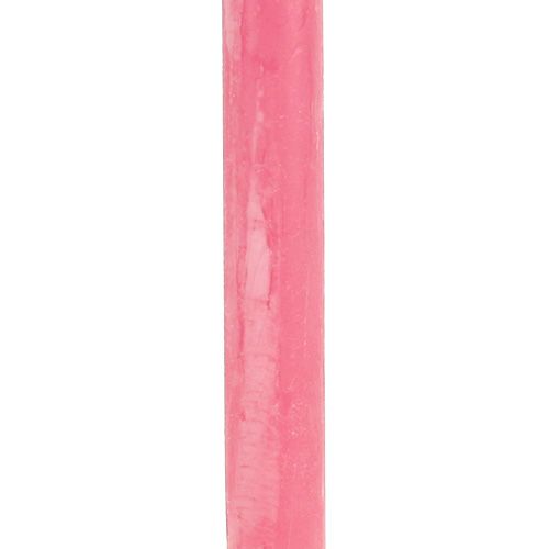 Floristik21 Stabkerzen 21mm x 300mm Pink durchgefärbt 12St