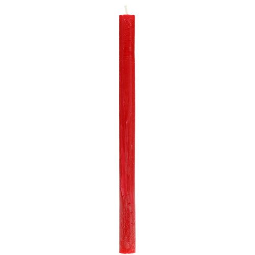 Floristik21 Stabkerzen 21mm x 300mm Rot durchgefärbt 12St