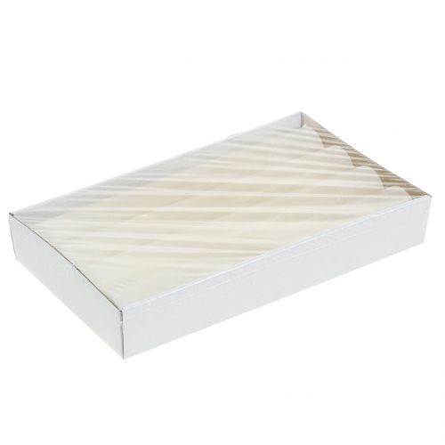 Stabkerzen durchgefärbt Creme 34mm x 240mm 4 St | Floristik21.de