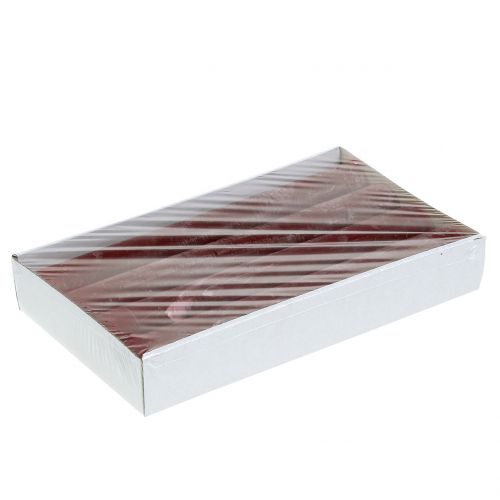 Floristik21 Stabkerzen durchgefärbt Dunkelrot 34mm x 300mm 4St