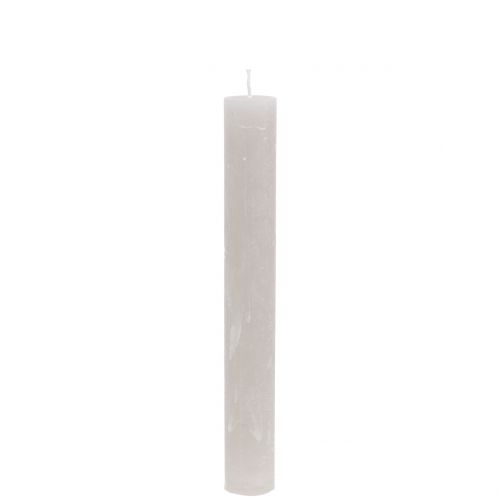 Stabkerzen durchgefärbt Grau 34mm x 240mm 4 St einkaufen | Floristik21.de