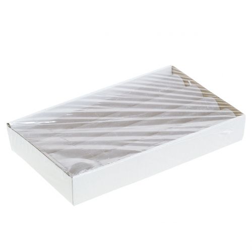 Stabkerzen durchgefärbt Grau 34mm x 240mm 4 St | Floristik21.de