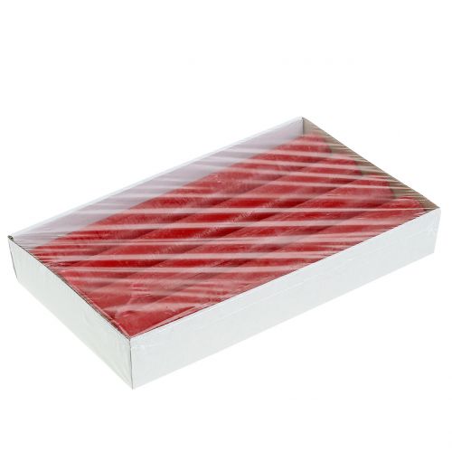 Floristik21 Stabkerzen durchgefärbt Rot 34mm x 240mm 4 St