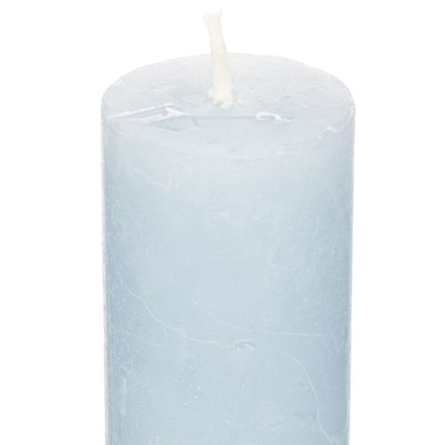 Stabkerzen Hellblau Wachs 34x240mm 4er-Set für Kerzenständer und Tischdekoration | Floristik21.de