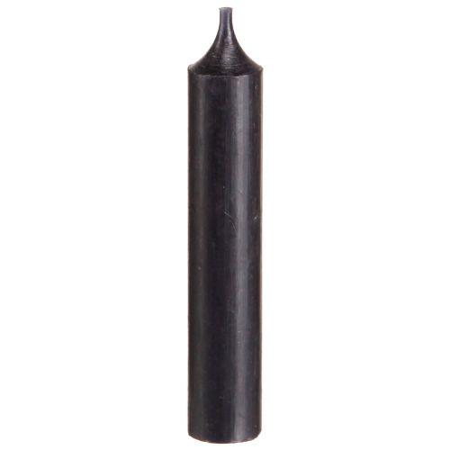 Floristik21 Kurze Stabkerzen Schwarz 120mm Set mit 6 - Tischdeko, Eventkerzen, Stilvolles Ambiente