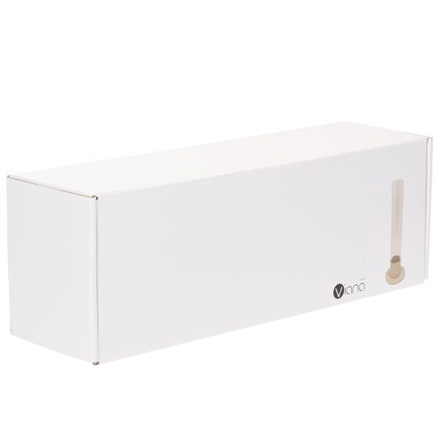 Stabkerzenhalter Metall mit Glaszylinder und Sockel 31cm Taupe | Floristik21.de