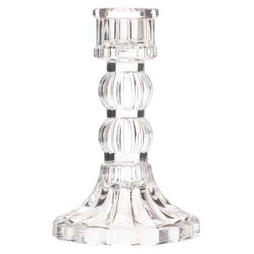 Kerzenhalter Glas transparent 12cm 2er-Set Tischdekoration | Floristik21.de
