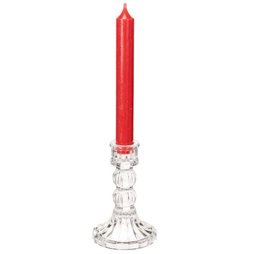 Kerzenhalter Glas transparent 12cm 2er-Set Tischdekoration | Floristik21.de