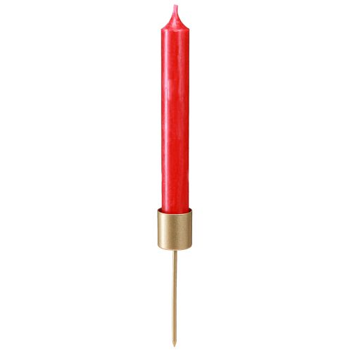 Artikel Mattgoldene Stabkerzenhalter 11cm zum Stecken - Festliche Tischdekoration im 16er Set