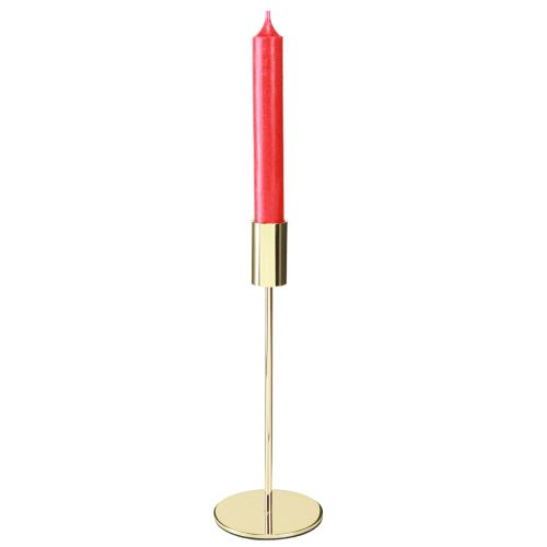 Floristik21 Goldener Metall Stabkerzenhalter 21,5cm Set 4 Stück für elegante Dekoration