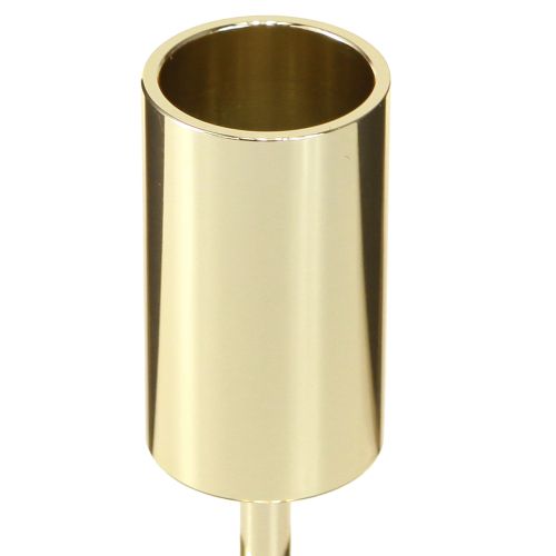 Goldener Metall Stabkerzenhalter 21,5cm Set 4 Stück für elegante Dekoration | Floristik21.de