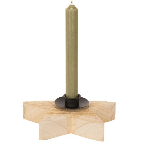Holzstern Kerzenhalter 16 cm