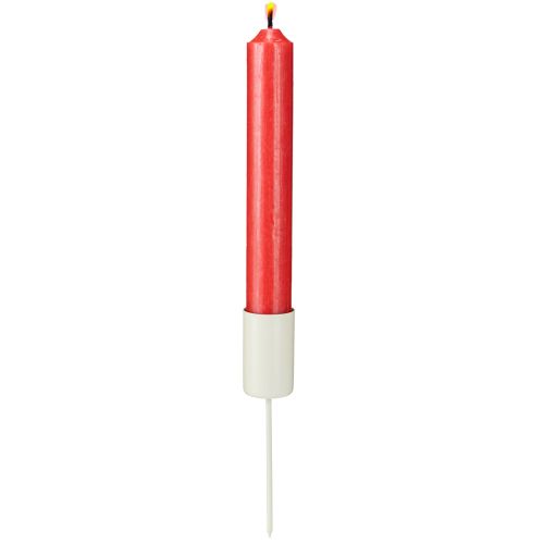 Stabkerzenhalter Cremebeige Metall mit Stab 11 cm Ø22mm – Set aus 4 | Floristik21.de