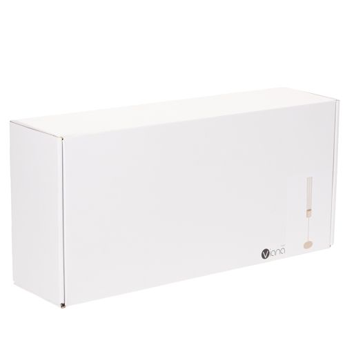 Kerzenhalter mit Glaszylinder und Metallfuß 50cm Taupe | Floristik21.de