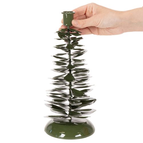 Kerzenhalter Metall Tannenbaum-Form Grün 28cm Innenbereich | Floristik21.de