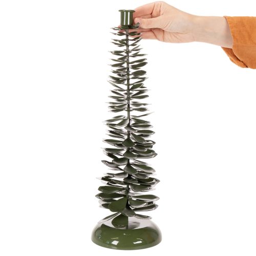 Kerzenständer Metall Tannenbaum-Optik Grün 45 cm | Floristik21.de