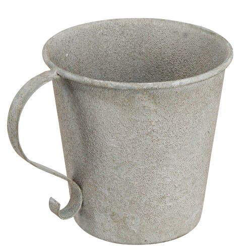 Artikel Stabkerzenhalter Grau im Tassen-Design Ø11cm H11cm - Stilvolle Dekoration