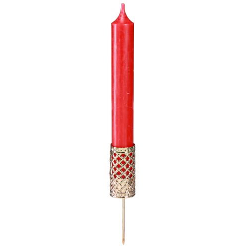 Artikel Goldene Stabkerzenhalter zum Stecken 24mm H10cm Vintage-Glamour 4er-Set
