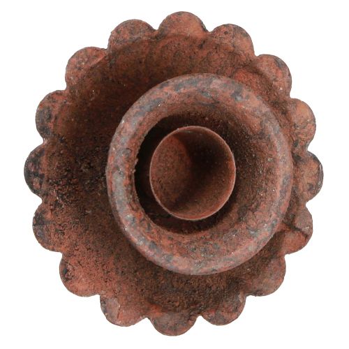 Stabkerzenhalter Metall Rost-Optik Ø8,5cm 4er-Set für Tischdeko & Eventgestaltung | Floristik21.de
