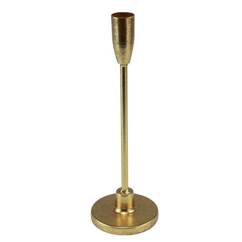 Floristik21 Stabkerzenhalter Gold Kerzenständer Metall H20cm