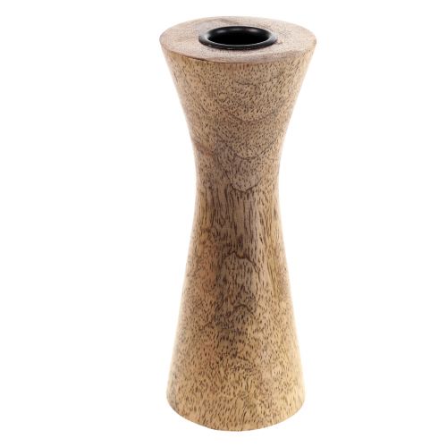 Floristik21 Stabkerzenhalter Holz Kerzenständer Natur Ø6cm H20cm