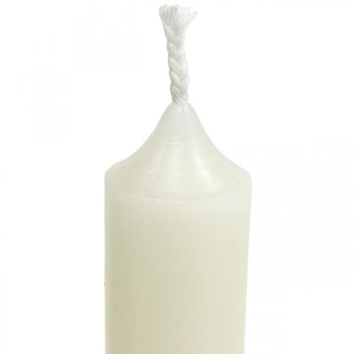 Floristik21 Stabkerzen kurz Kerzen Creme für Gestecke Ø22/110mm 6St