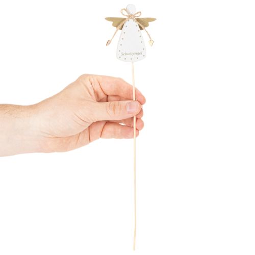 Dekostecker Holzengel 31cm Schutzengel Figur mit farbigen Flügeln 12St Innenbereich | Floristik21.de