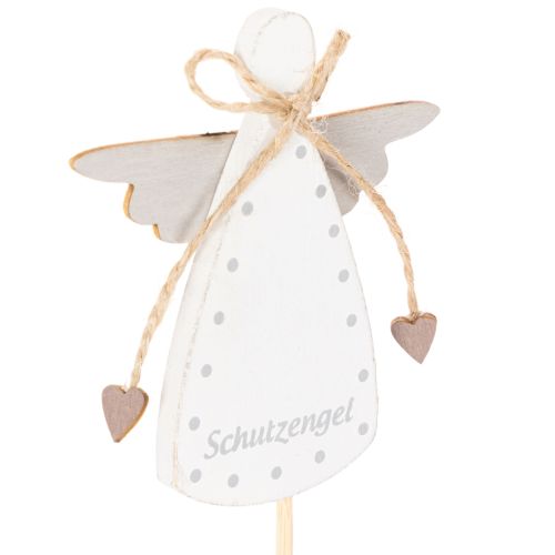 Dekostecker Holzengel 31cm Schutzengel Figur mit farbigen Flügeln 12St Innenbereich | Floristik21.de