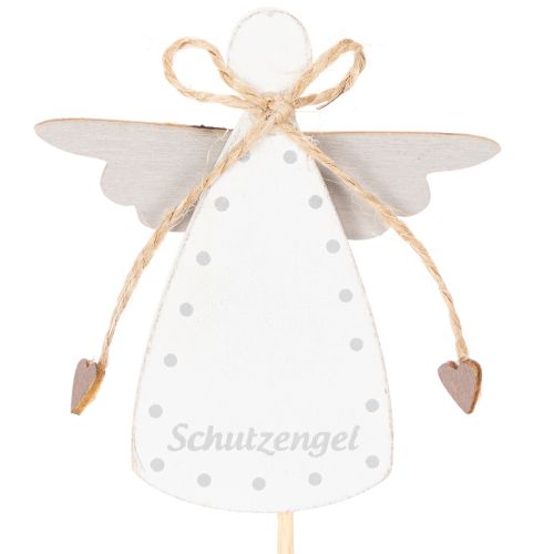 Dekostecker Holzengel 31cm Schutzengel Figur mit farbigen Flügeln 12St Innenbereich | Floristik21.de