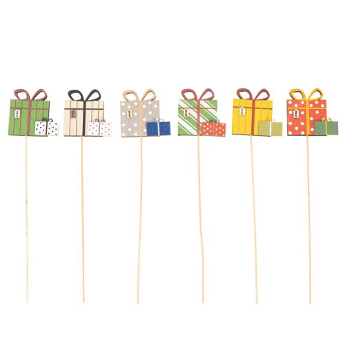 Pflanzenstecker Holz Geschenkpaket 31cm bunt 12 Stück | Floristik21.de