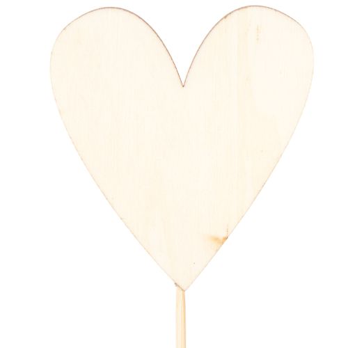 Dekostecker Herz Holz 31cm Danke-Schön Aufdruck 12 Stück | Floristik21.de