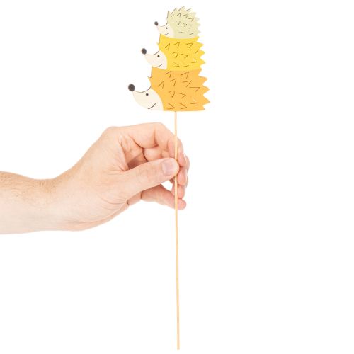 Artikel Deko-Stecker Holz Igel-Familie 34cm 12 Stück bunt für Innen und Außen
