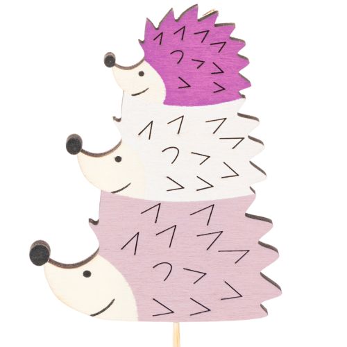 Deko-Stecker Holz Igel-Familie 34cm 12 Stück bunt für Innen und Außen | Floristik21.de