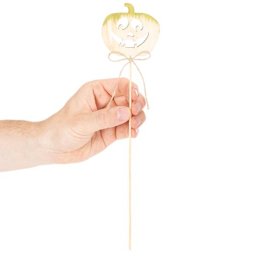Dekostecker aus Holz Kürbis 31 cm 12 Stück Halloween Herbst | Floristik21.de