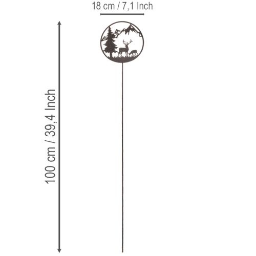 Dekostecker Metall Hirsch