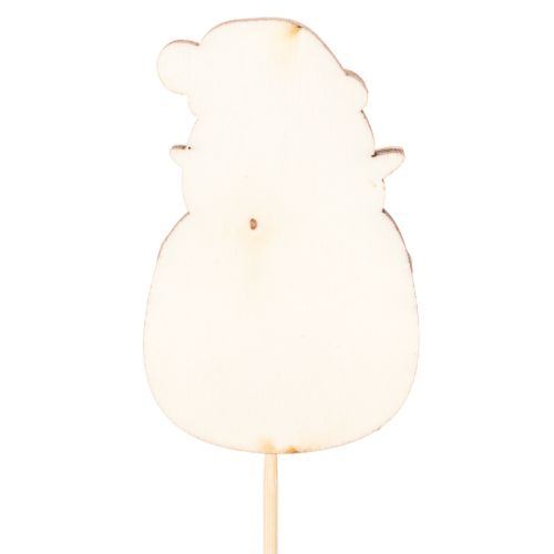 Dekostecker Weihnachtsmann Holz 31cm Rot Weiß Grau 12 Stück Innenbereich | Floristik21.de