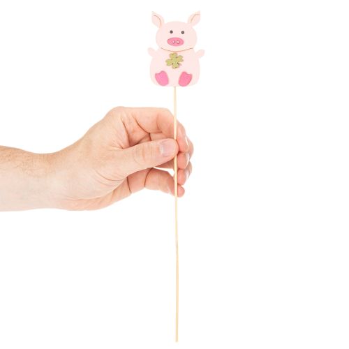 Artikel Dekostecker Holz Schweinchen 31cm 16-teilig mehrfarbig
