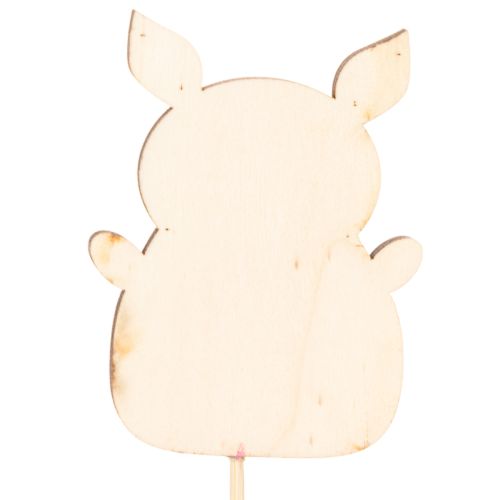 Dekostecker Holz Schweinchen 31cm 16-teilig mehrfarbig | Floristik21.de