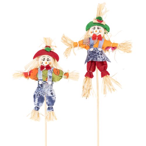 Blumenstecker Vogelscheuchen aus Holz und Stoff 37cm 6er-Set für Dekoration einkaufen | Floristik21.de