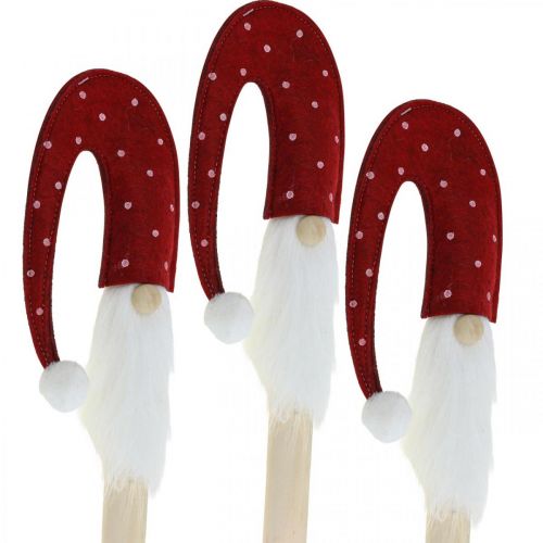Floristik21 Weihnachtswichtel, Gartenstecker Wichtel, Weihnachtsdeko Holz L51cm 3St