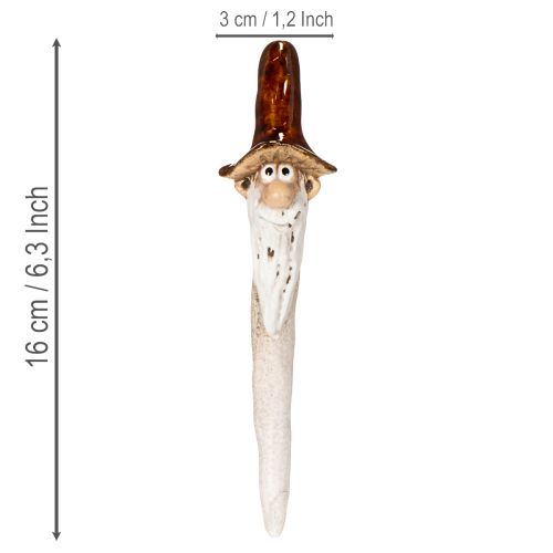 Dekofigur Zwerg zum Stecken Keramik 16cm Mehrfarbig 2 Stück | Floristik21.de