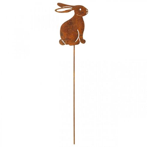 Floristik21 Gartendeko Rost Osterhase Blumenstecker Metall 7×9cm