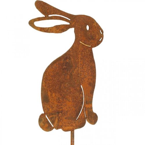 Floristik21 Gartendeko Rost Osterhase Blumenstecker Metall 7×9cm