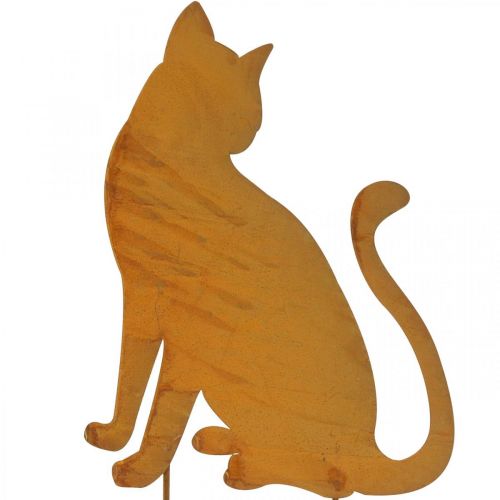 Floristik21 Edelrost Gartenstecker Katze Beetstecker Retro H50cm