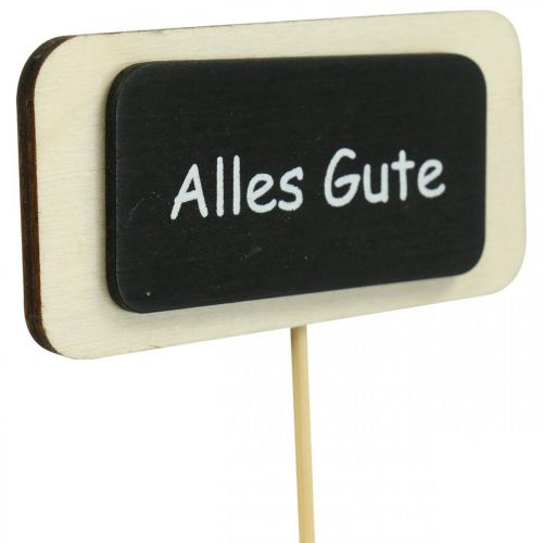 Artikel Blumenstecker Schriftzug, Deko Stecker Tafel 4×8cm 12St